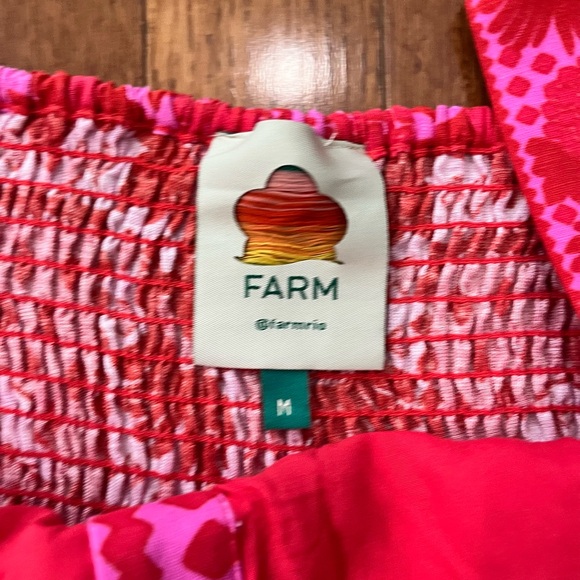 Farm Rio Red and Pink Floral Romper - Picture 3 of 4
